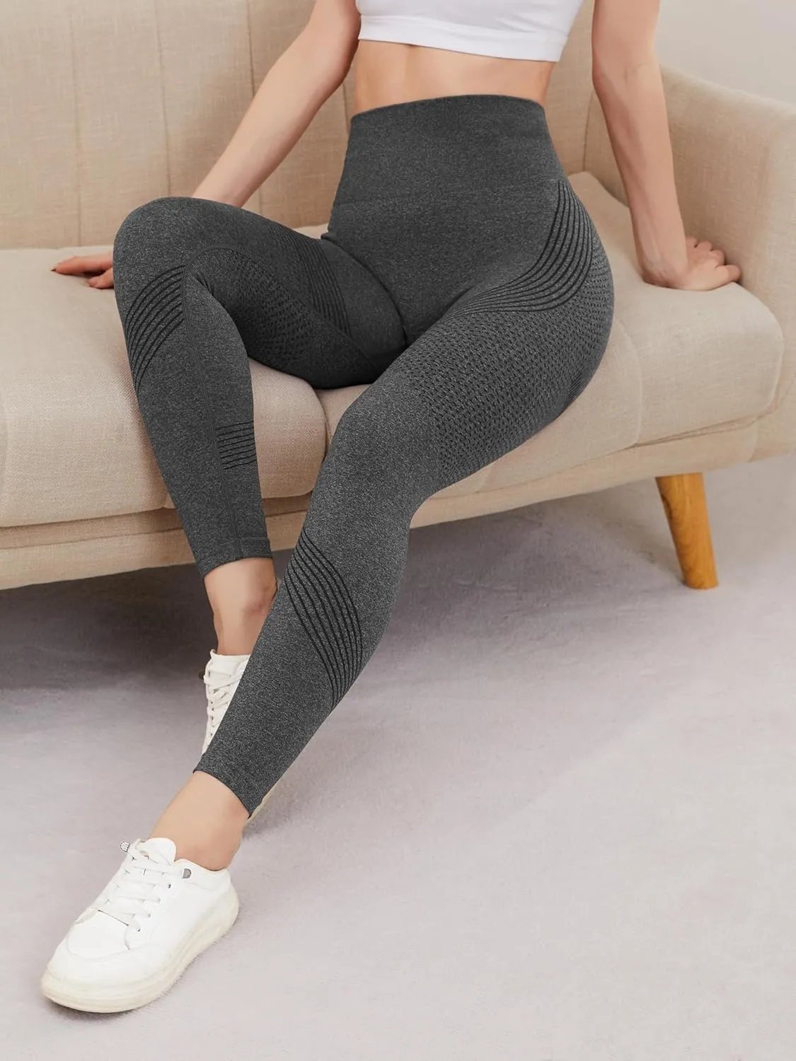 3 Pack - Women's Tight Butt Lifting Seamless Leggings Butt Lifting High Waist Fitness Yoga Pants Trouser