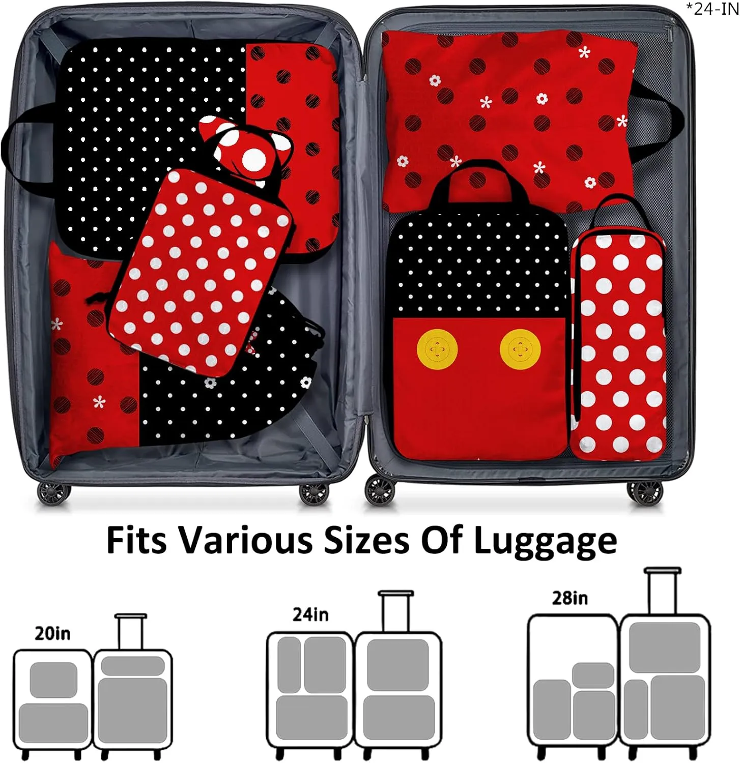 6 Set Compression Packing Cubes Compressed Storage Bags for Carry on Suitcases Packaging Luggage Bags Organizers for Travel