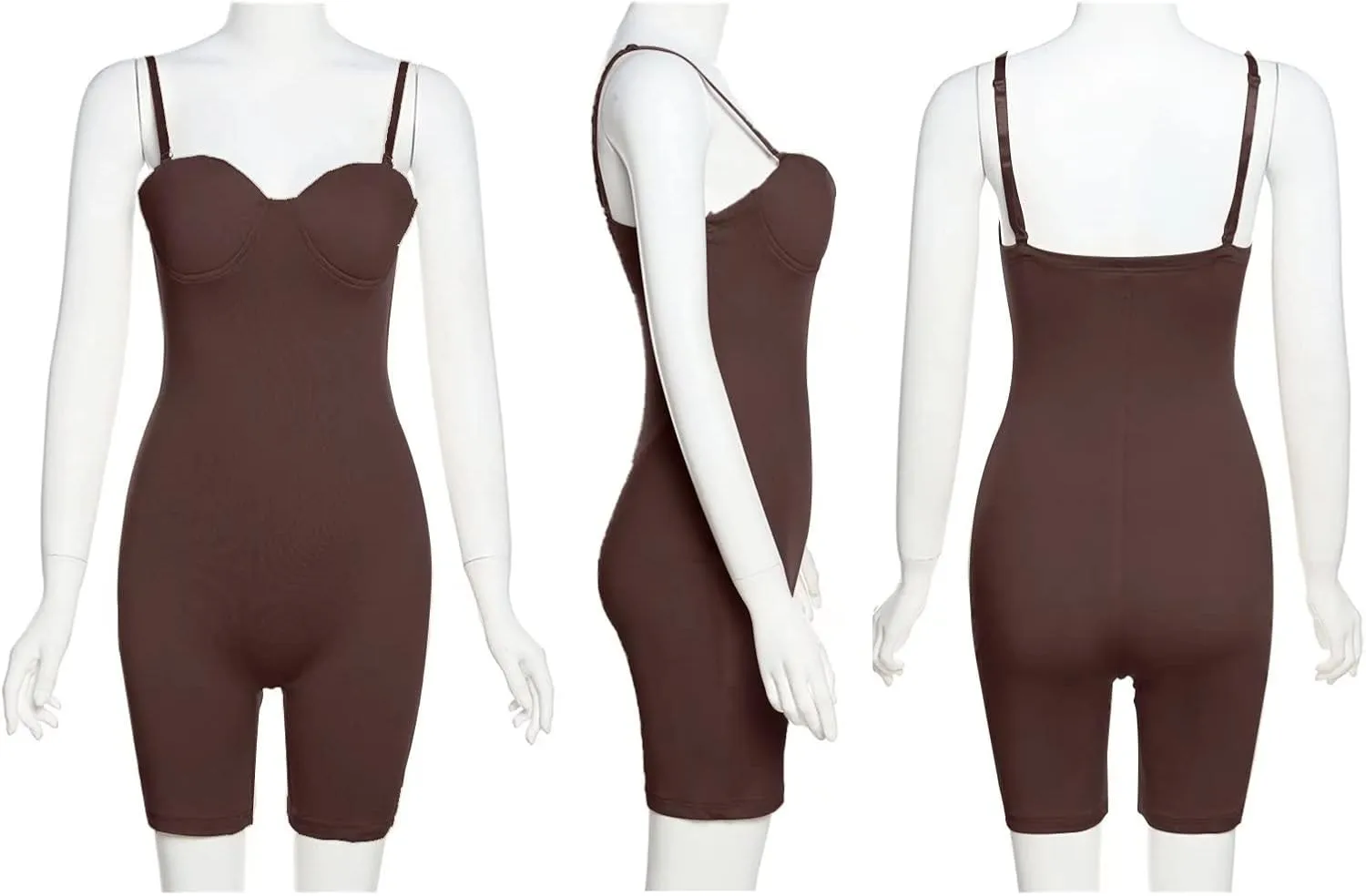acelyn Women's Sexy Sleeveless Jumpsuits Bodycon Rompers Y2k Bodysuit Club Outfits