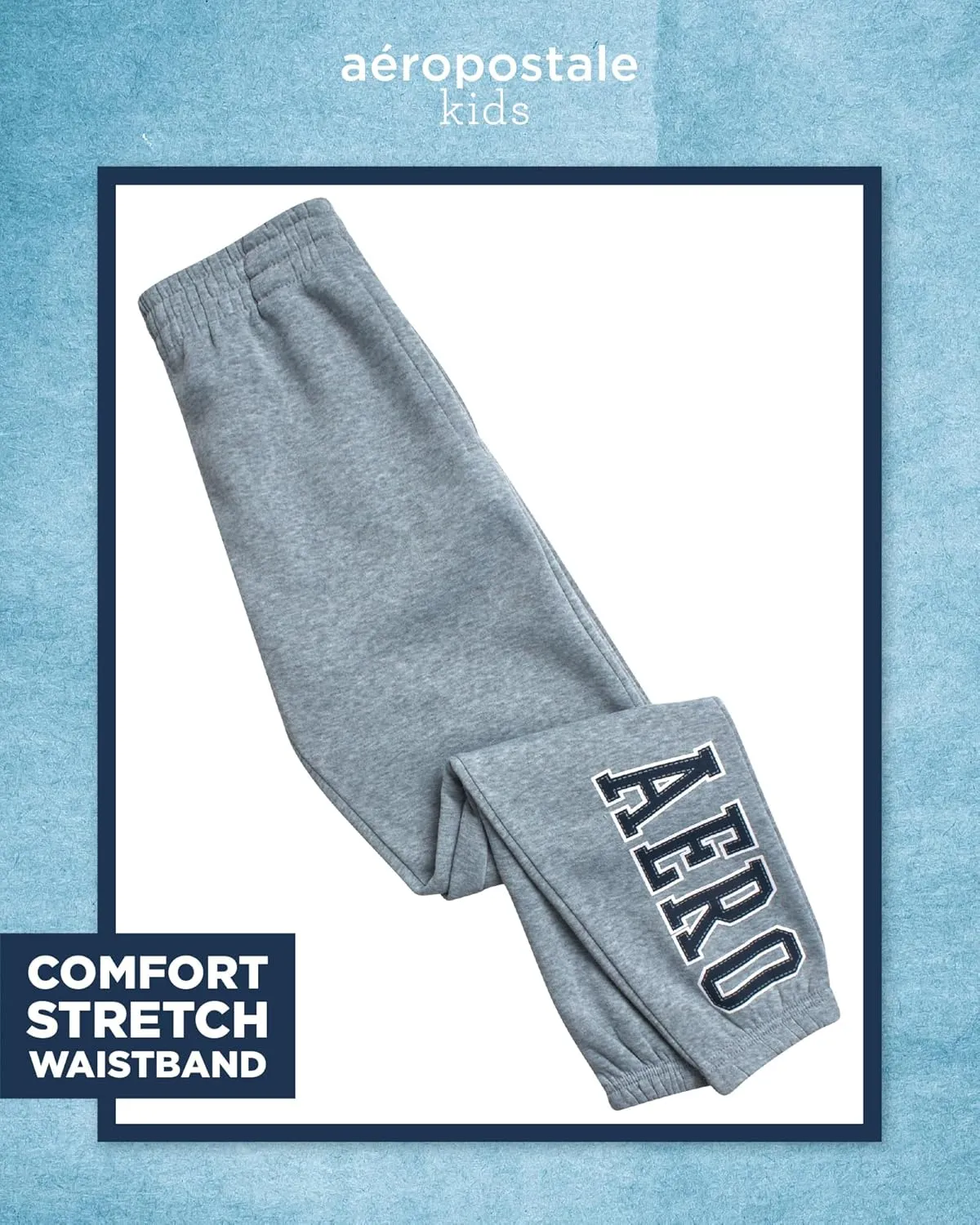AEROPOSTALE Boys' Sweatsuit Set - 2 Piece Fleece Zip Up Hoodie Sweatshirt, Jogger Sweatpants - Track Suit Set for Boys (8-12)