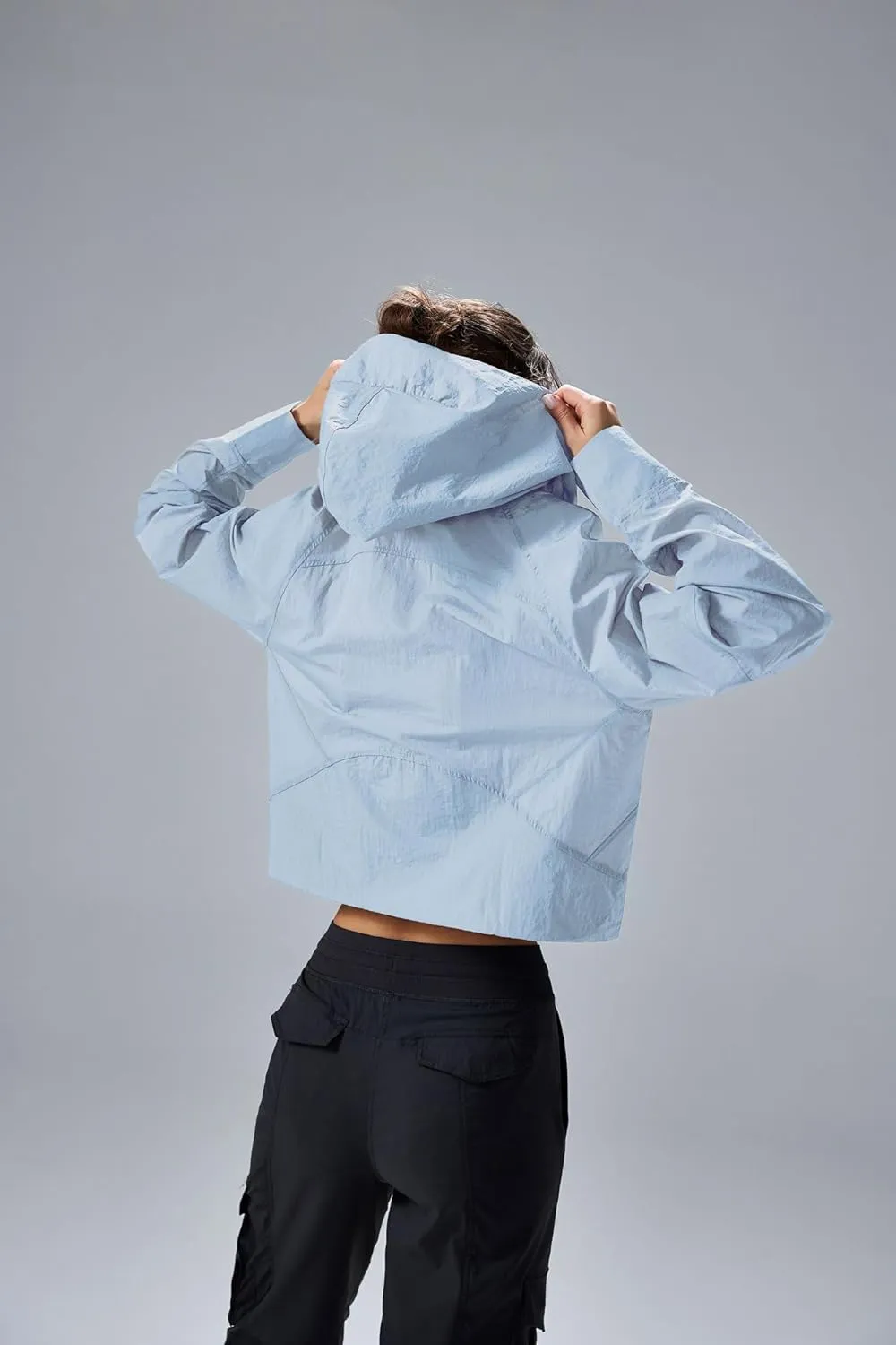 altiland UPF 50  Cool Feeling Water Repellent Raincoats for Women - Lightweight Hooded Outdoor Cycling Jacket Windbreaker