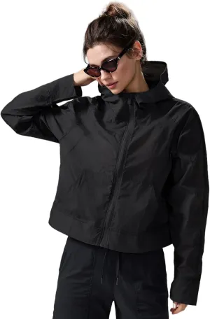 altiland UPF 50  Cool Feeling Water Repellent Raincoats for Women - Lightweight Hooded Outdoor Cycling Jacket Windbreaker