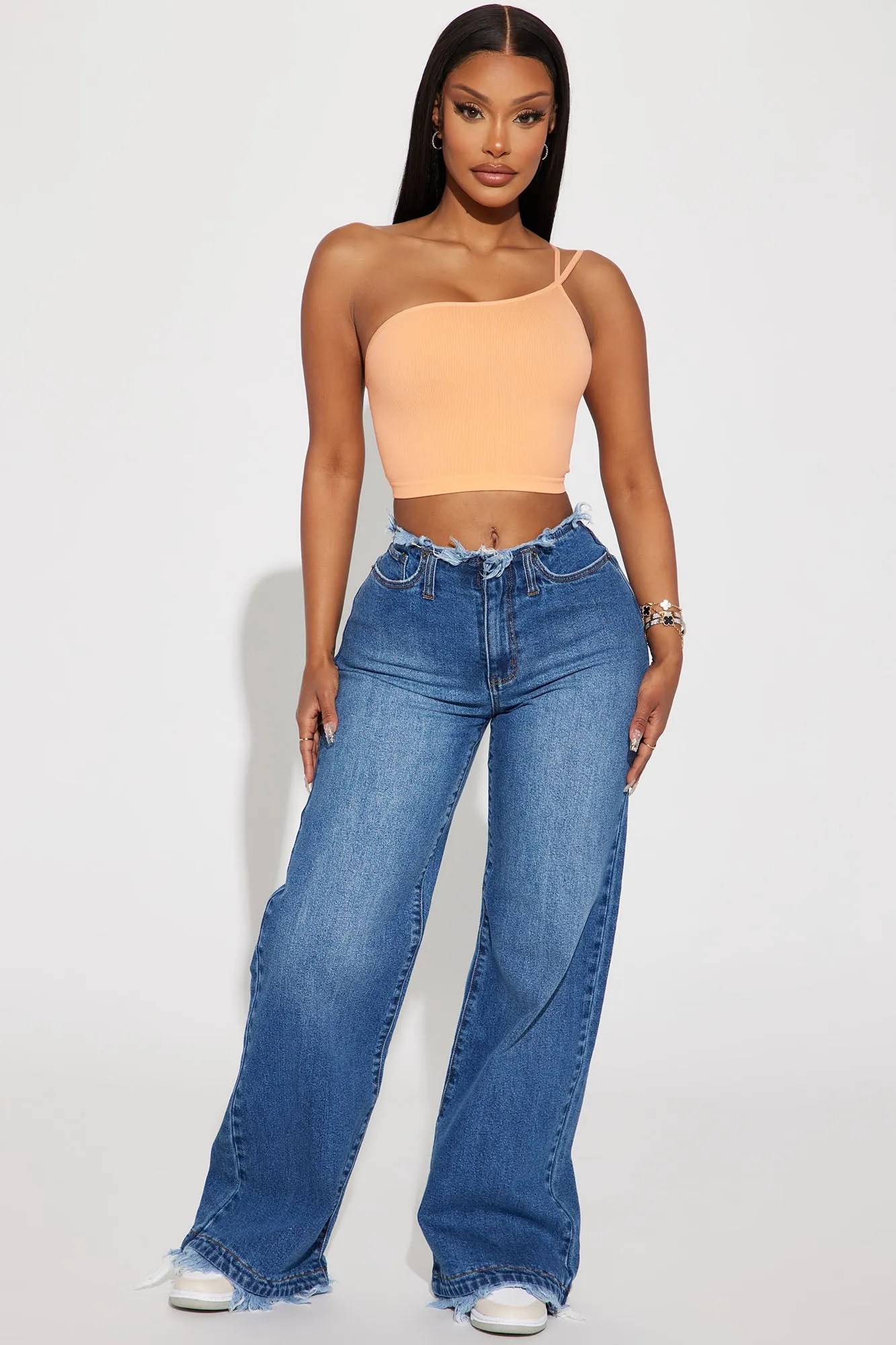 Always In My Views One Shoulder Top - Orange