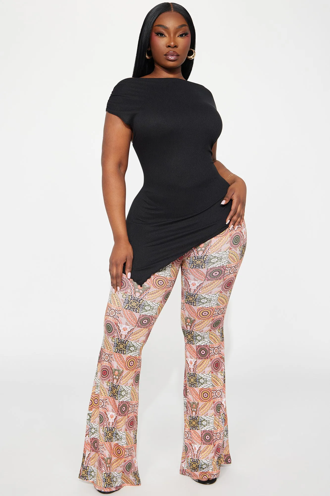 Ava One Shoulder Top - Black