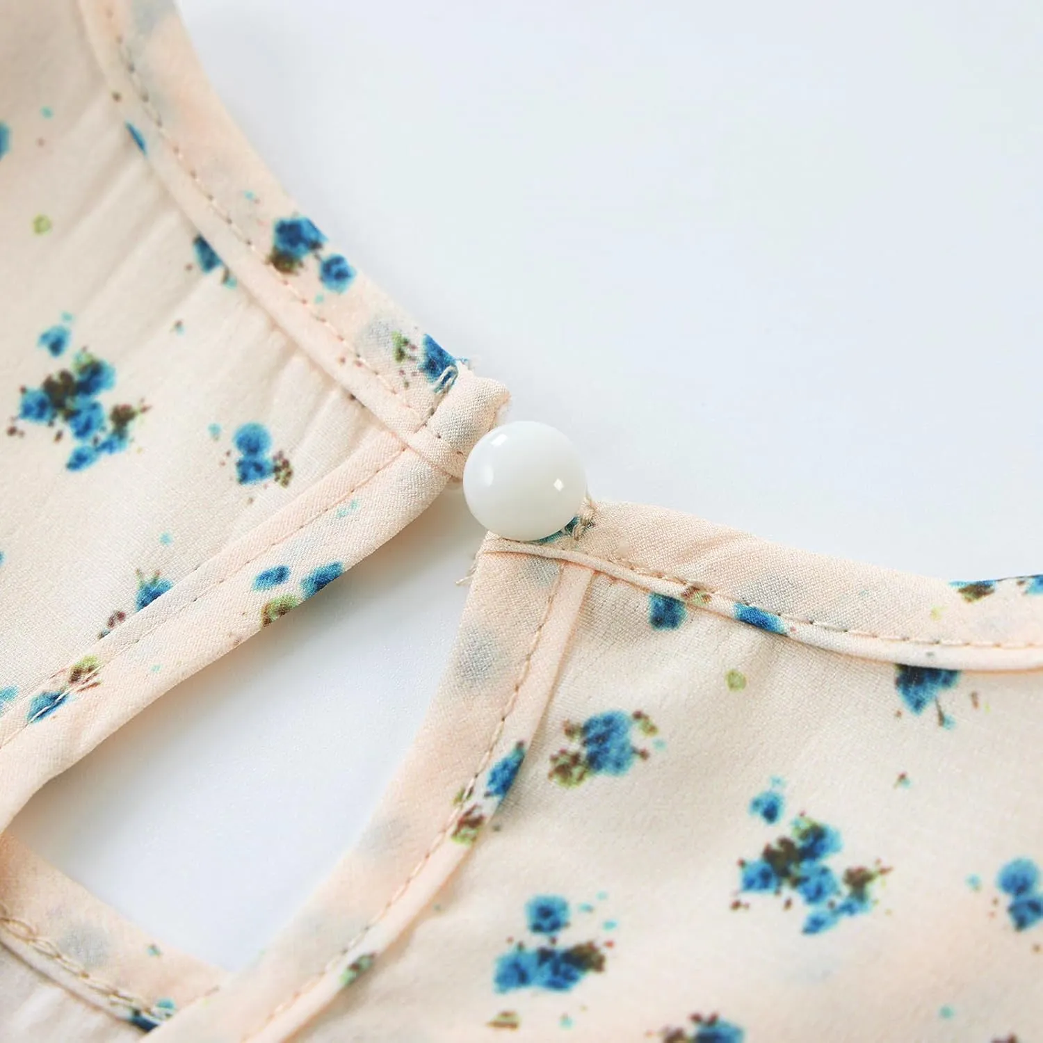 Baby Girls' Summer Cotton Linen Flutter Sleeve Dress Toddler Beach Sundress