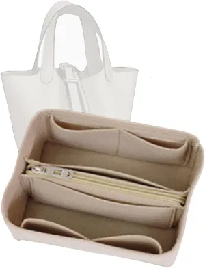 Bag Organizer for picotin 18 bag organizer insert Zipper Lid Liner Organizer 1008Khaki-B-S