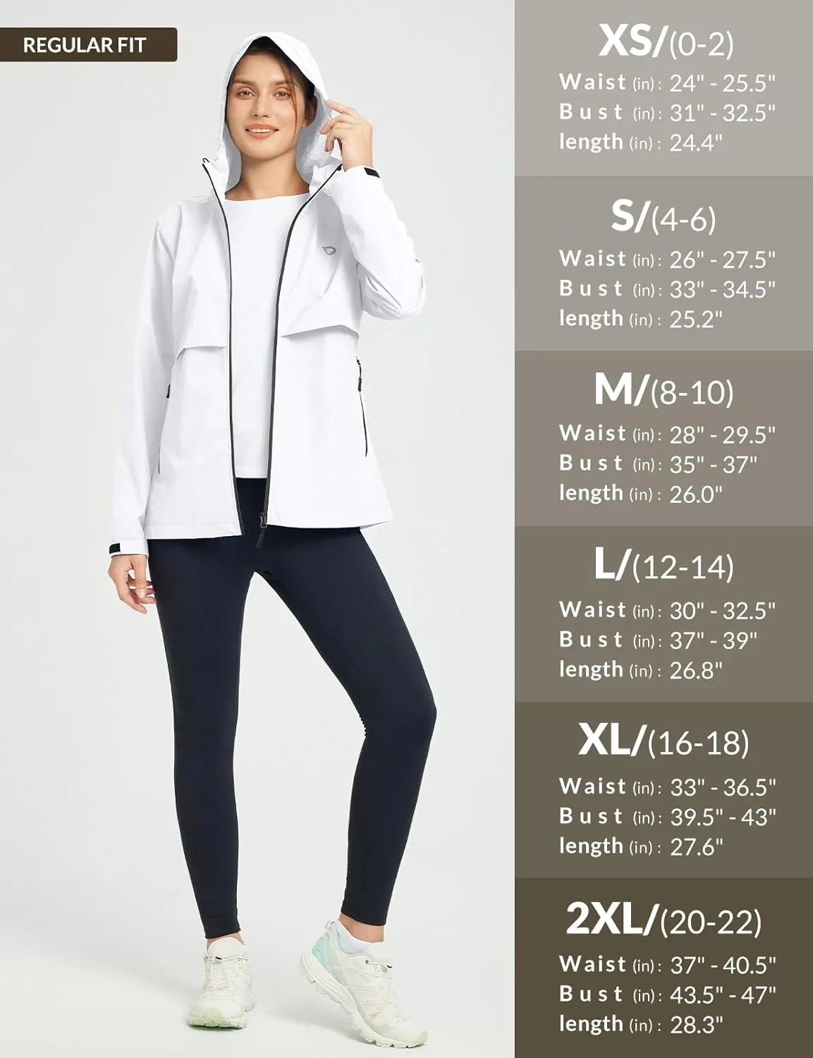 BALEAF Women's Rain Jacket Waterproof Lightweight Raincoat Windbreaker Outdoor Hooded Travel