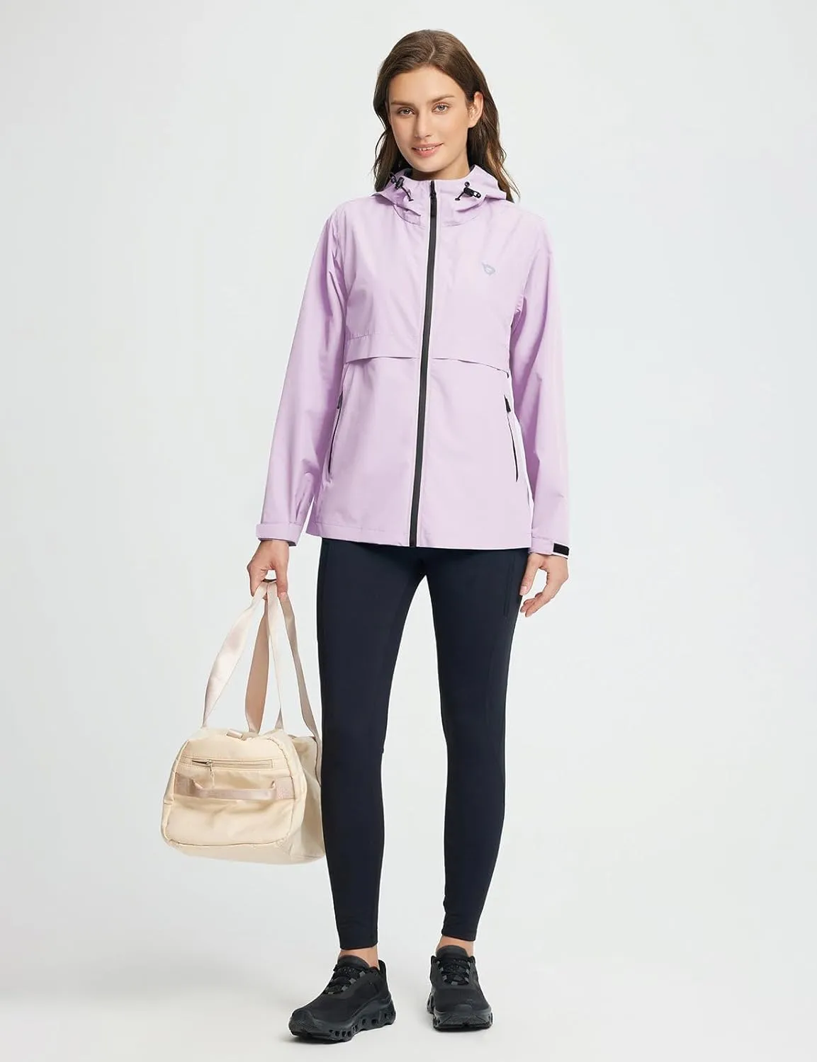BALEAF Women's Rain Jacket Waterproof Lightweight Raincoat Windbreaker Outdoor Hooded Travel