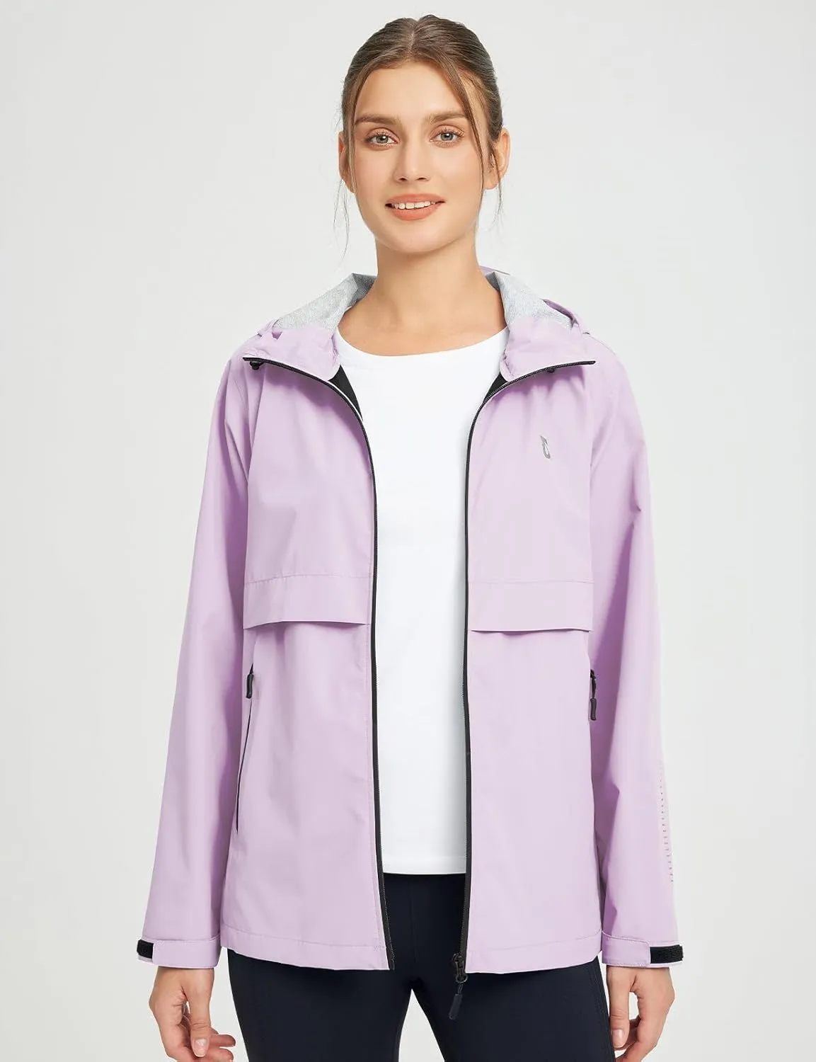 BALEAF Women's Rain Jacket Waterproof Lightweight Raincoat Windbreaker Outdoor Hooded Travel