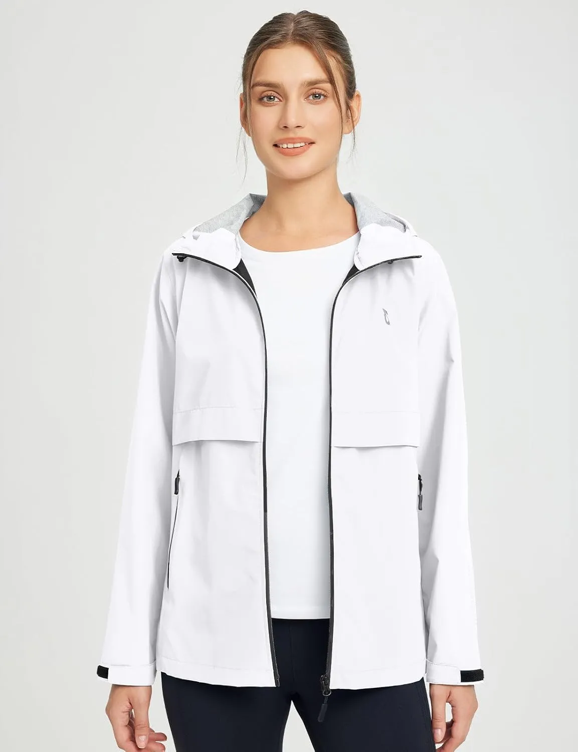 BALEAF Women's Rain Jacket Waterproof Lightweight Raincoat Windbreaker Outdoor Hooded Travel