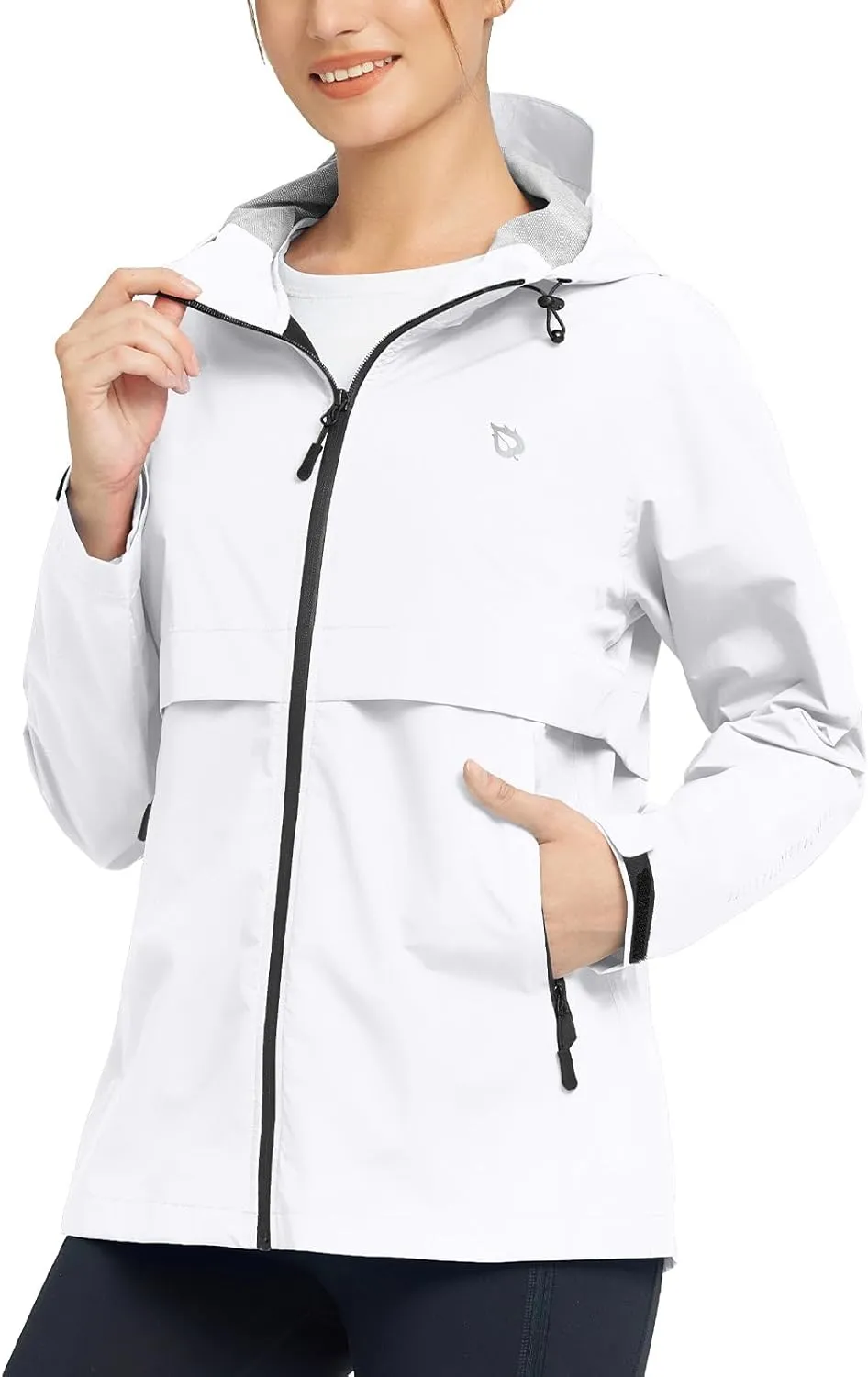 BALEAF Women's Rain Jacket Waterproof Lightweight Raincoat Windbreaker Outdoor Hooded Travel