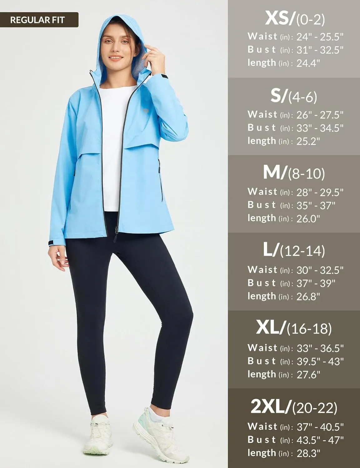 BALEAF Women's Rain Jacket Waterproof Lightweight Raincoat Windbreaker Outdoor Hooded Travel