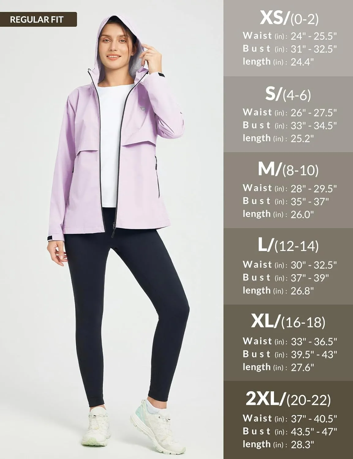 BALEAF Women's Rain Jacket Waterproof Lightweight Raincoat Windbreaker Outdoor Hooded Travel