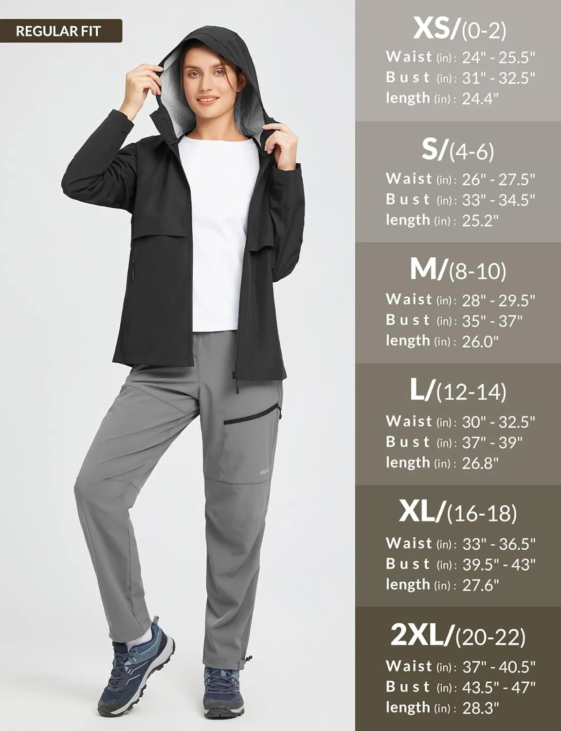 BALEAF Women's Rain Jacket Waterproof Lightweight Raincoat Windbreaker Outdoor Hooded Travel