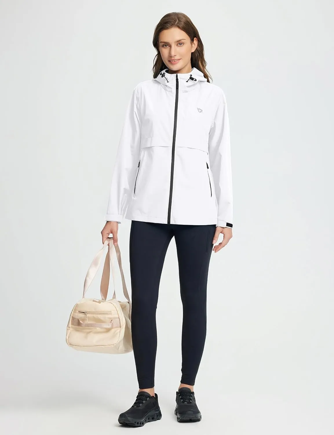 BALEAF Women's Rain Jacket Waterproof Lightweight Raincoat Windbreaker Outdoor Hooded Travel