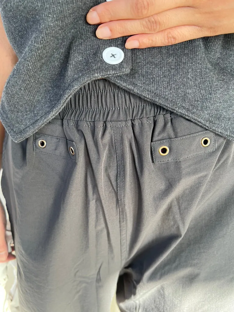 Black Waistcoat Parachute Cargo Co-ord