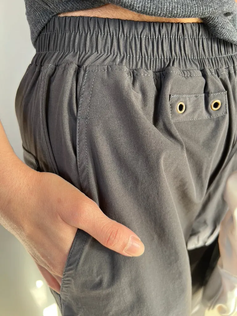 Black Waistcoat Parachute Cargo Co-ord