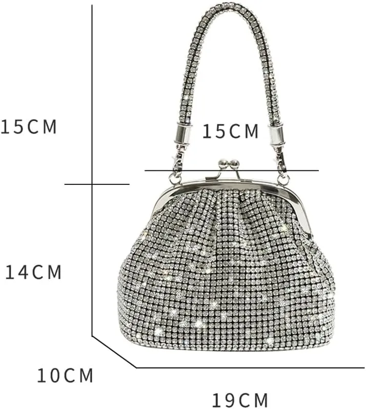 Bling Crystal Rhinestone Clutch Purses Women 2025 Sparkly Evening Cross Body Handbags for Wedding Party Prom