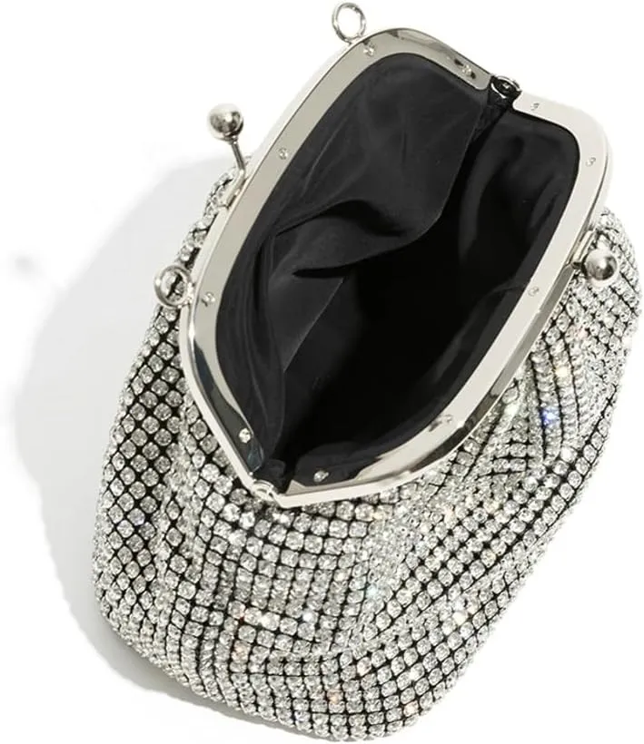 Bling Crystal Rhinestone Clutch Purses Women 2025 Sparkly Evening Cross Body Handbags for Wedding Party Prom