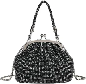 Bling Crystal Rhinestone Clutch Purses Women 2025 Sparkly Evening Cross Body Handbags for Wedding Party Prom
