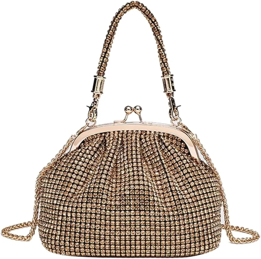 Bling Crystal Rhinestone Clutch Purses Women 2025 Sparkly Evening Cross Body Handbags for Wedding Party Prom