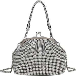 Bling Crystal Rhinestone Clutch Purses Women 2025 Sparkly Evening Cross Body Handbags for Wedding Party Prom