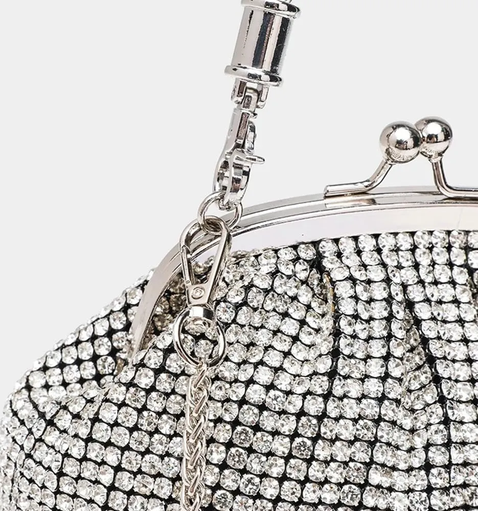 Bling Crystal Rhinestone Clutch Purses Women 2025 Sparkly Evening Cross Body Handbags for Wedding Party Prom