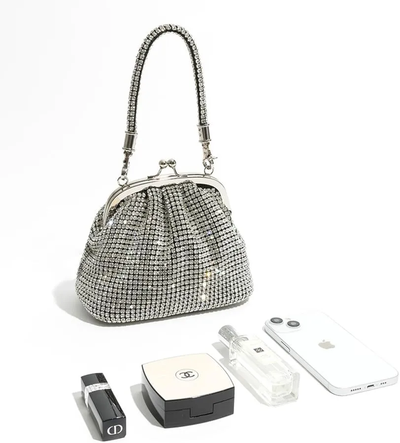 Bling Crystal Rhinestone Clutch Purses Women 2025 Sparkly Evening Cross Body Handbags for Wedding Party Prom