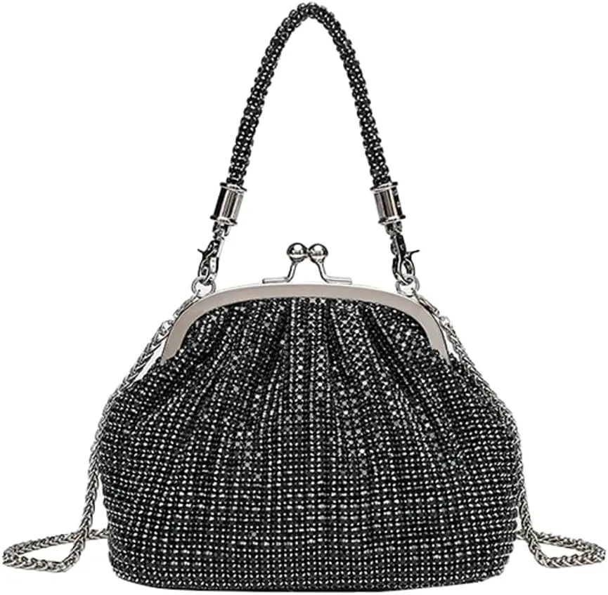 Bling Crystal Rhinestone Clutch Purses Women 2025 Sparkly Evening Cross Body Handbags for Wedding Party Prom