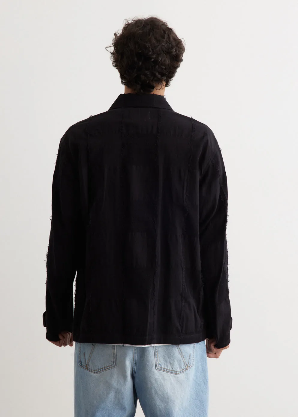 Block Jacquard Utility Jacket