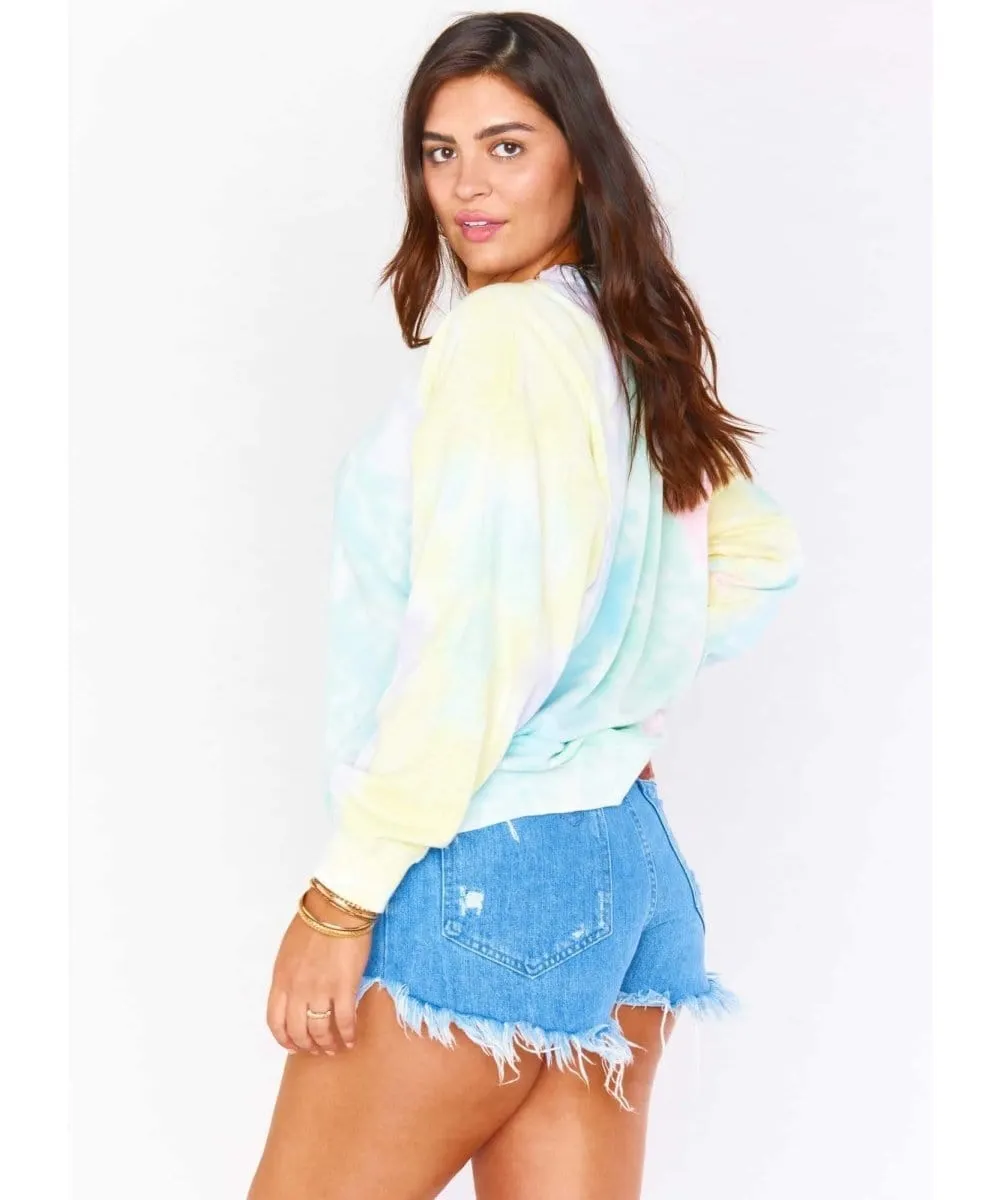 Boyfriend Sweatshirt Rainbow Tie Dye