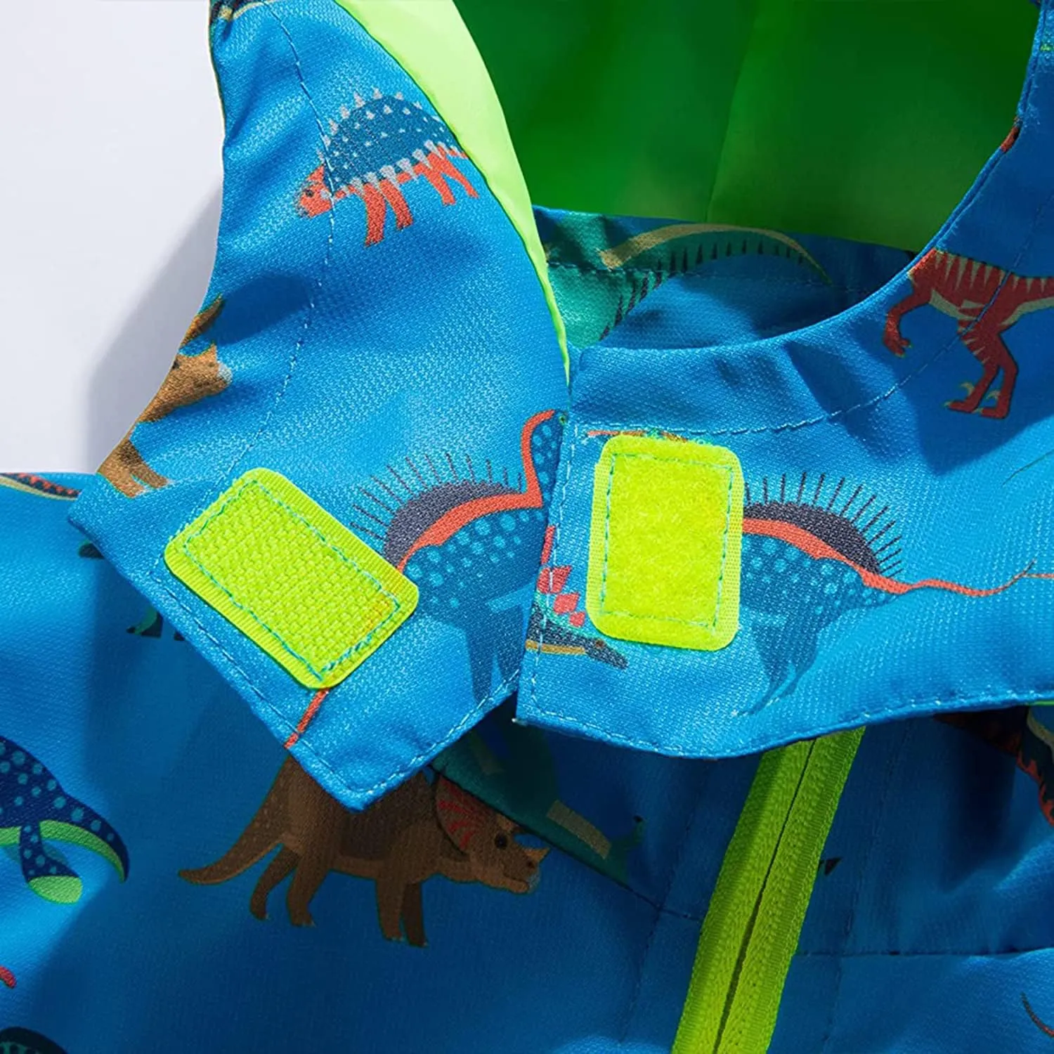 Boys Rain Jacket with Detachable Hood Lightweight Raincoats for Kids Windbreaker