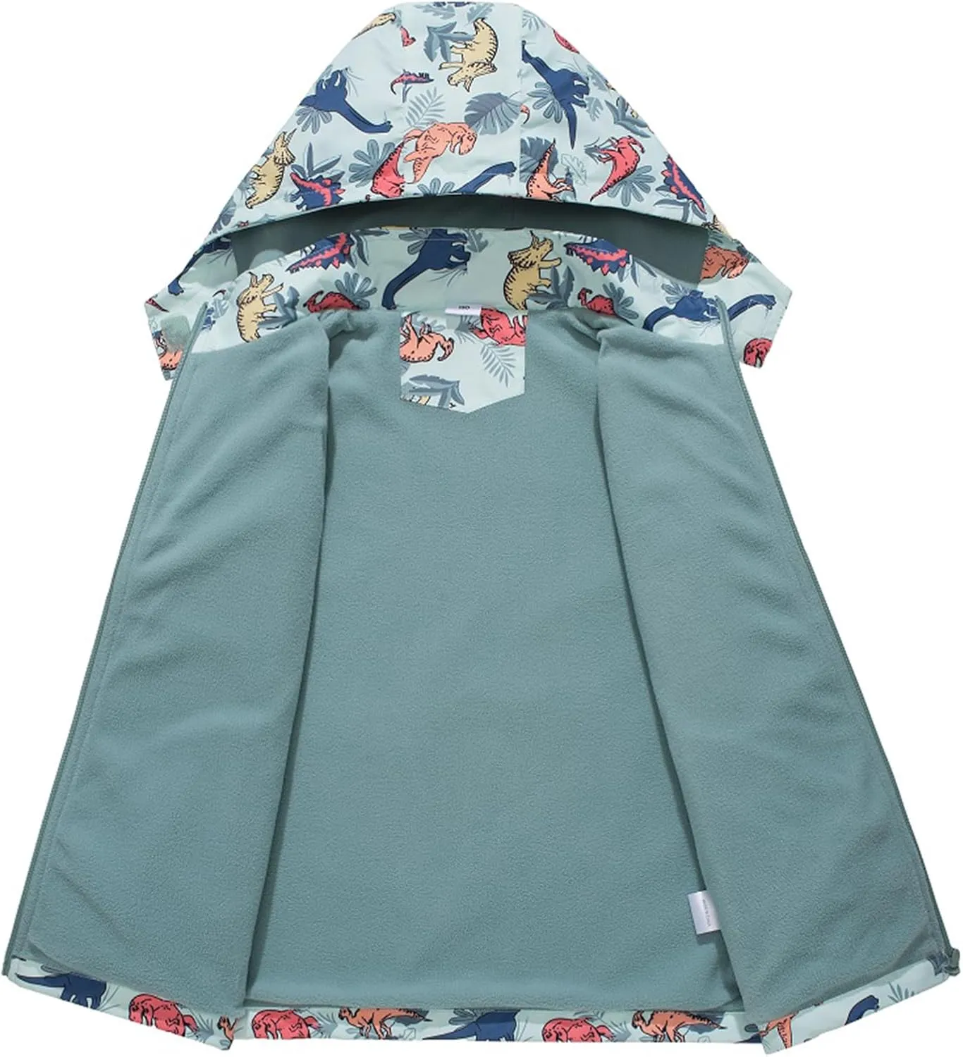 Boys Rain Jacket with Detachable Hood Lightweight Raincoats for Kids Windbreaker