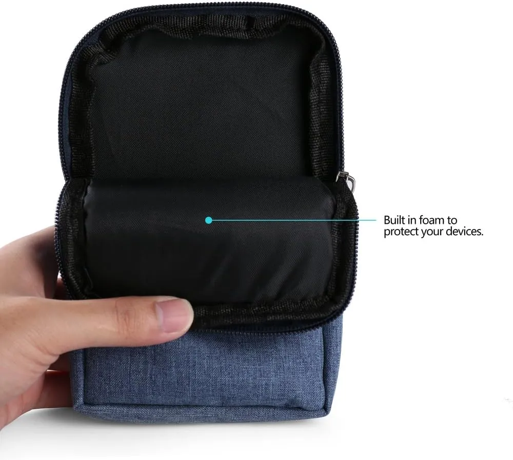 BPC Durable Fabric Travel Organizer Waist Bag, 3 Zippered Pockets, Smartphone & Essentials Carrying Holster Pouch for Hiking, Commuting & Travel