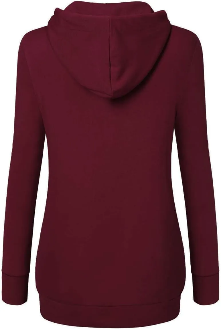 Bulotus Cowl Neck Lightweight Sweatshirts Womens Hoodies Pullover Long Sleeve