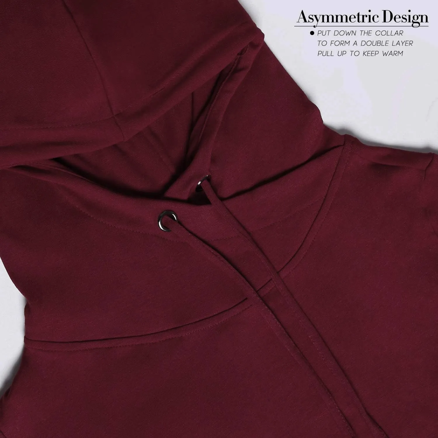 Bulotus Cowl Neck Lightweight Sweatshirts Womens Hoodies Pullover Long Sleeve