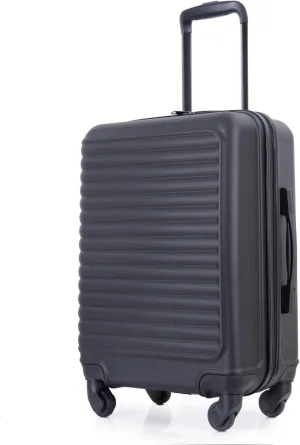 Carry On Luggage,Suitcases with Wheels Hardshell,ABS Lightweight Carry On Suitcase, 20-Inch (Black)
