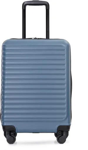 Carry On Luggage,Suitcases with Wheels Hardshell,ABS Lightweight Carry On Suitcase, 20-Inch (Blue)