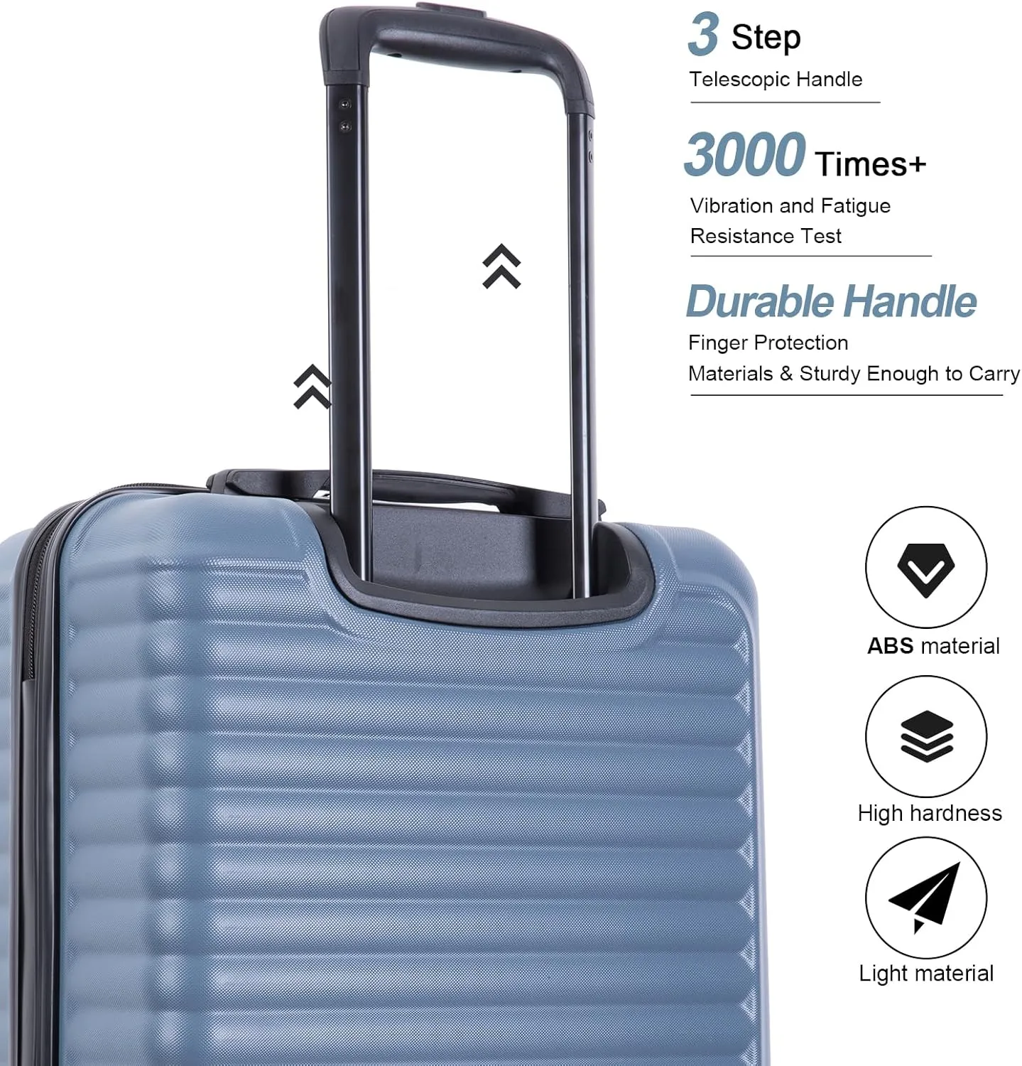 Carry On Luggage,Suitcases with Wheels Hardshell,ABS Lightweight Carry On Suitcase, 20-Inch (Blue)