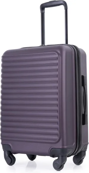 Carry On Luggage,Suitcases with Wheels Hardshell,ABS Lightweight Carry On Suitcase, 20-Inch (Purple)