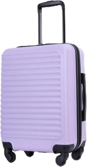 Carry On Luggage,Suitcases with Wheels Hardshell,ABS Lightweight Carry On Suitcase, 20-Inch,Lavender