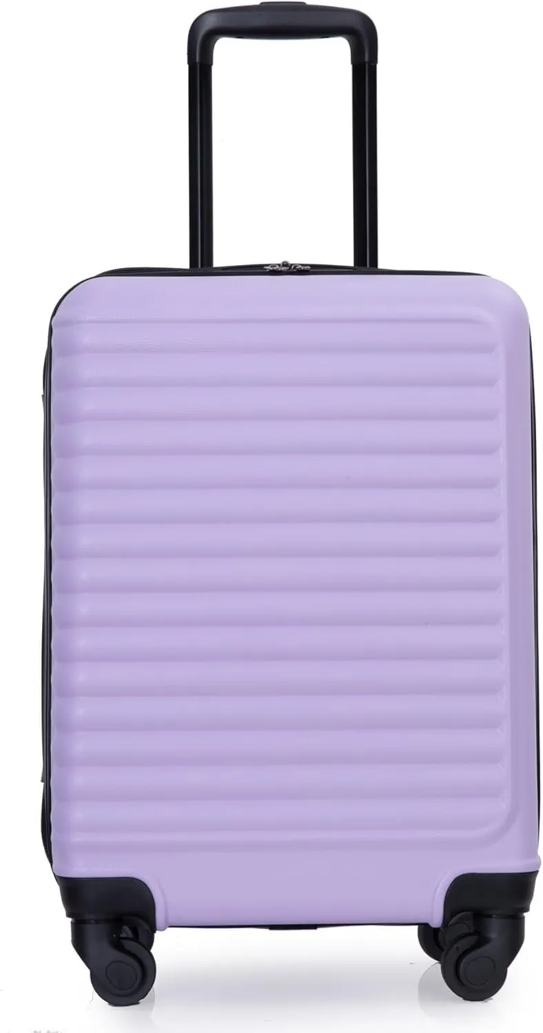 Carry On Luggage,Suitcases with Wheels Hardshell,ABS Lightweight Carry On Suitcase, 20-Inch,Lavender