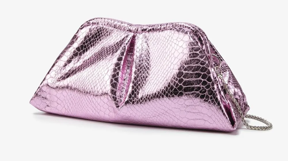 Clutch Purses Women 2025 Trendy Pleated Evening Handbags Chain Shoulder Crossbody Bags for Weddings, Proms, Cocktail