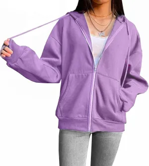 COOLMONAR Women Y2K Hoodie Y2K Athletic Workout Basic Casual Sweatshirt Harajuku Zip Up Hoodies
