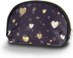Cosmetic Bag, Small Travel Makeup Bag Zipper Pouch Cute Gifts for women Makeup Organizer, Wrinkle Resistant Leopard Print Travel Pouch (Heart)