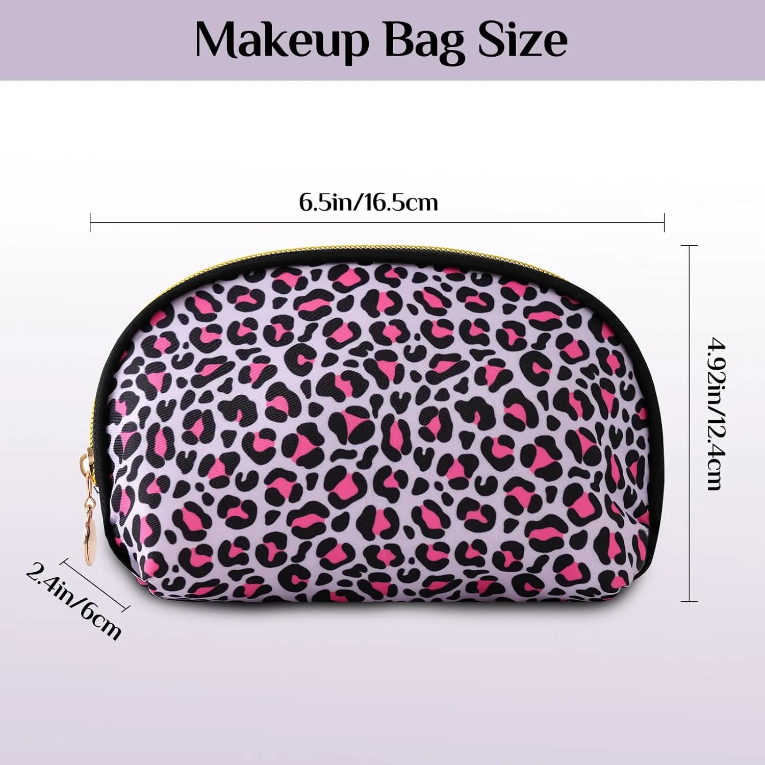 Cosmetic Bag, Small Travel Makeup Bag Zipper Pouch Cute Gifts for women Makeup Organizer, Wrinkle Resistant Leopard Print Travel Pouch (Leopard)