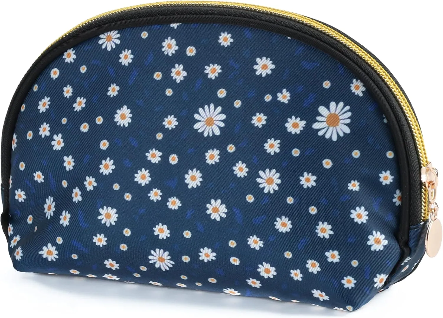 Cosmetic Bag,Small Travel Makeup Bag, Zipper Pouch Cute Gifts for women,Makeup Organizer, Wrinkle Resistant Daisy Print Travel Pouch (Daisy)