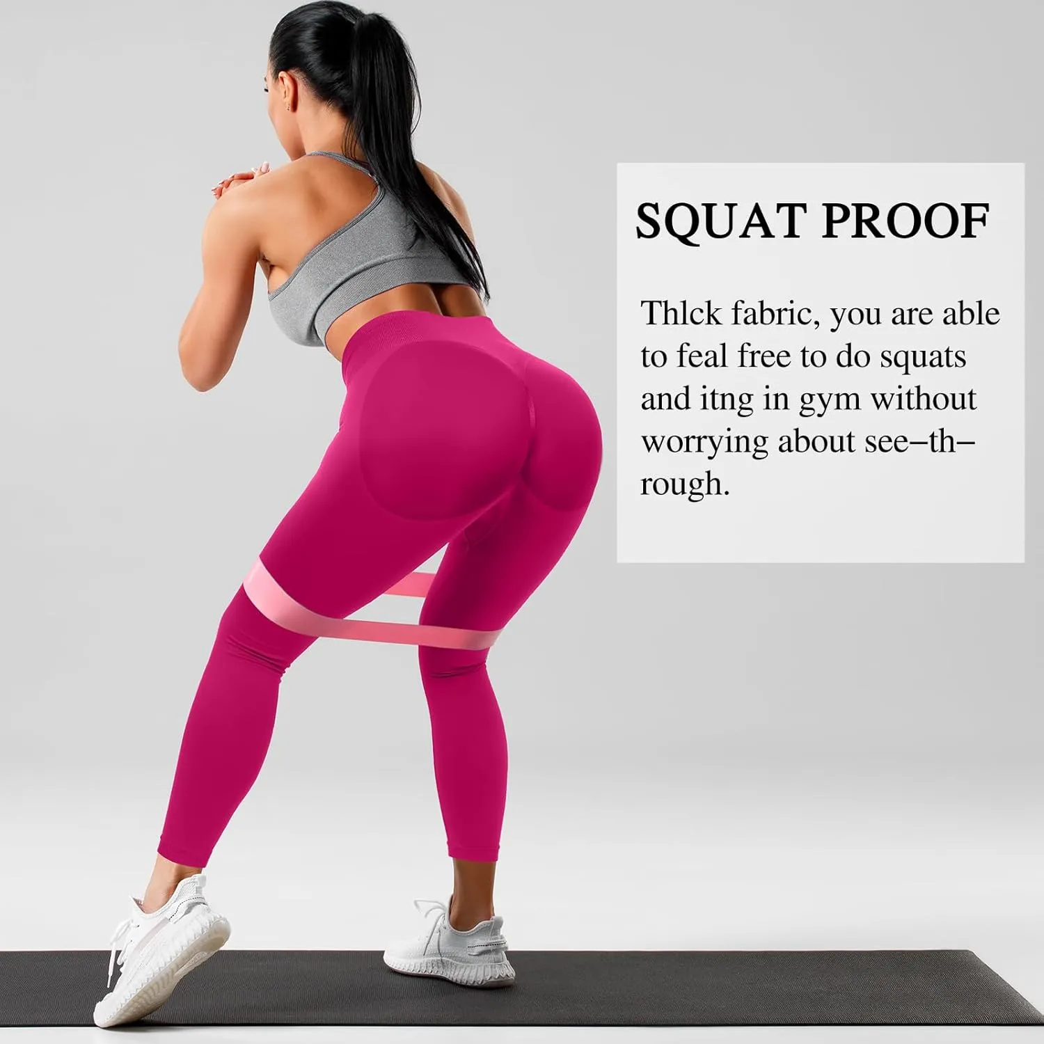 Coume 3 Pcs Womens Workout Leggings Butt Lifting Seamless Scrunch Yoga Pants Tummy Compression Medium Waist Tights