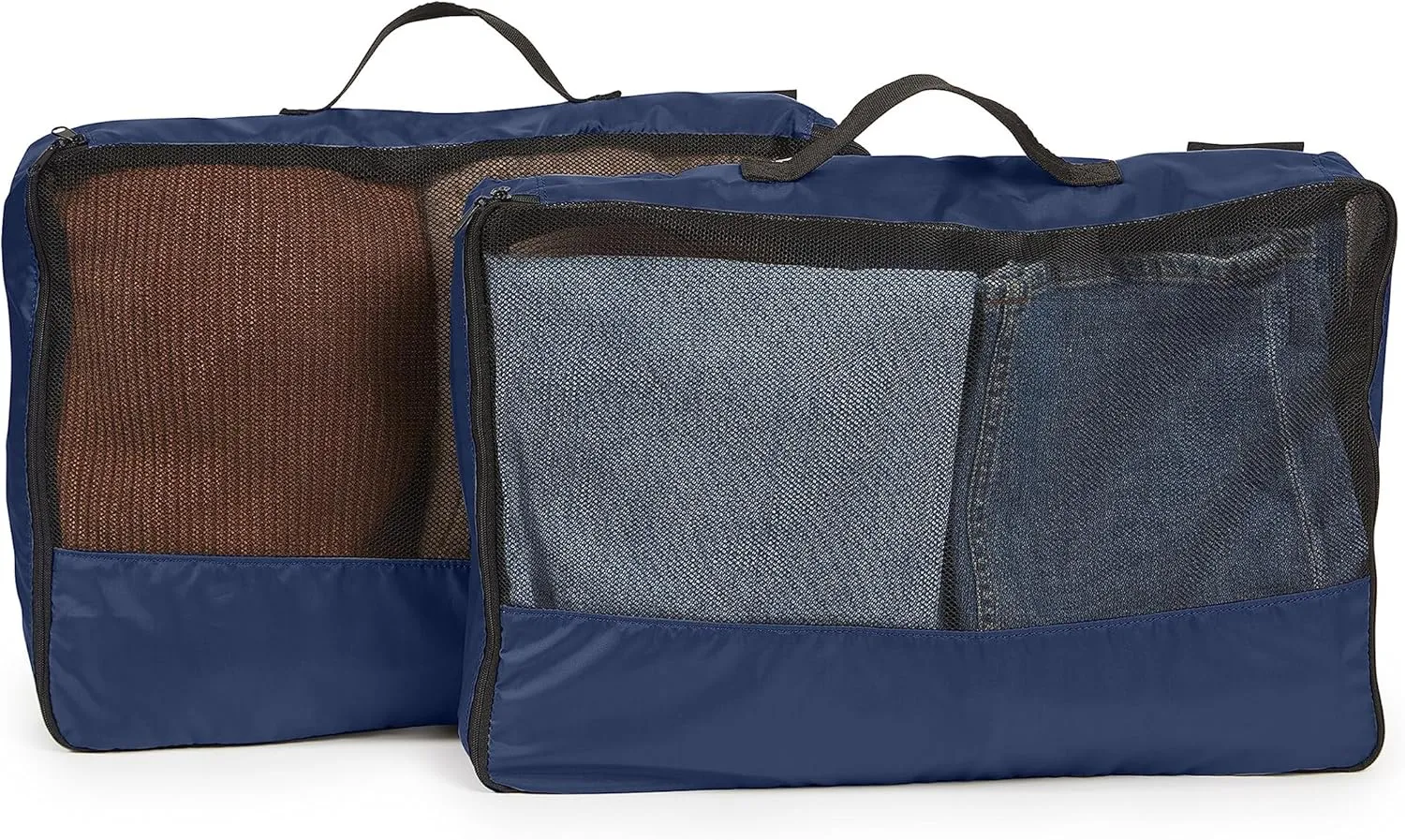 Covermates Packing Cube Set - Premium Polyester - Dual Zipper Pulls - Carrying Handle - Front Mesh Window - Travel Organization, Blue