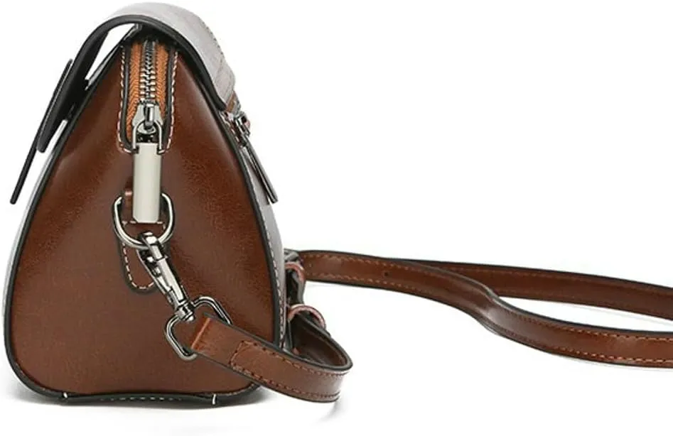 Crossbody Bags Women Genuine Leather 2025 Spring Trendy Shoulder Clutch Purse Satchel Tote Handbags Removeable Strap